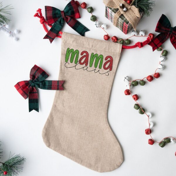 Mama claus embroidery design