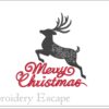 Merry Christmas Deer embroidery design