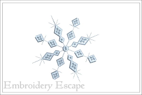 Snowflake embroidery design