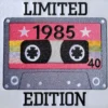 Born in 1985 embroidery design - limited edition embroidery design - 80's embroidery pattern