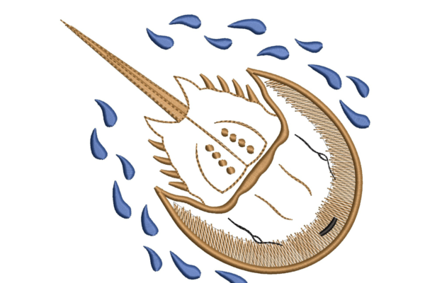 Horseshoe Crab Embroidery Design