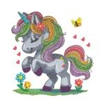 Unicorn Embroidery Design - Colorful Embroidery Pattern