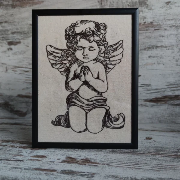 Angel sketch embroidery design