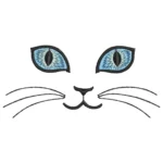 Cat Eyes Embroidery Design- Instant Digital Download