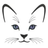 Cat face embroidery design- cat ears embroidery pattern