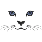 Cat Face Embroidery Design 2 | Animal Face Pattern