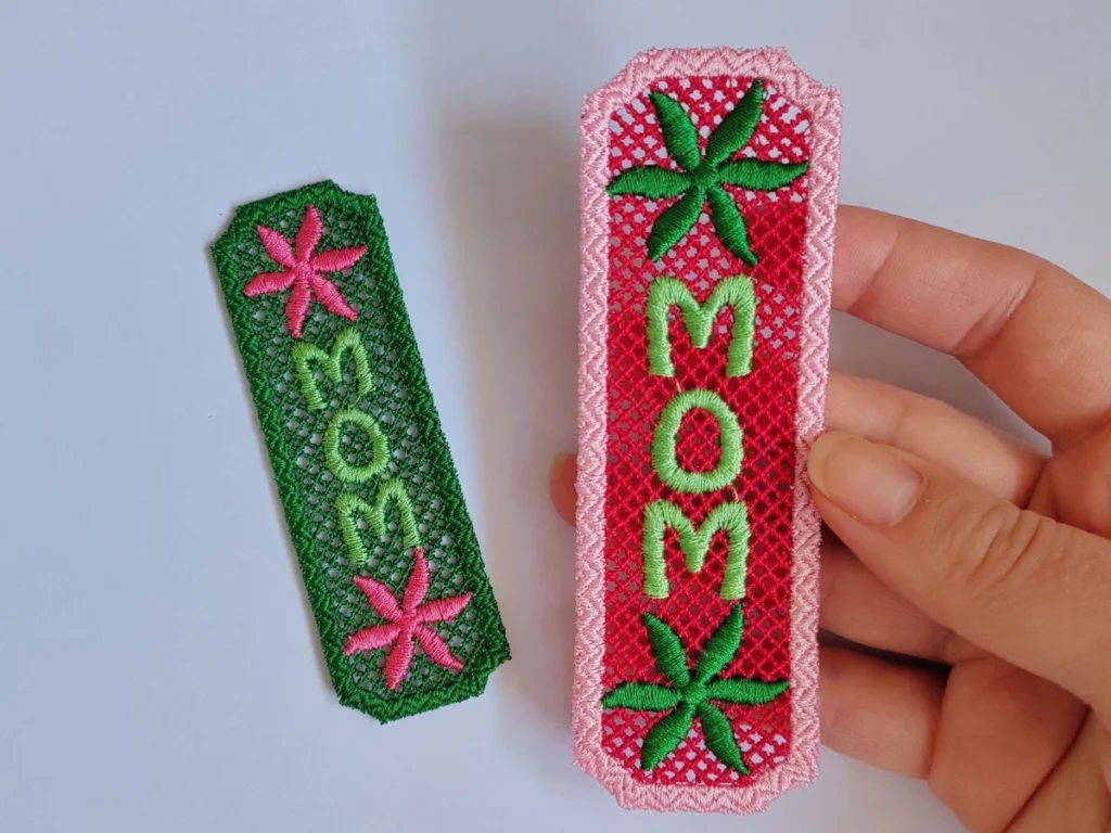 Freestanding embroidery design - bookmark for mom embroidery pattern- machine embroidery file