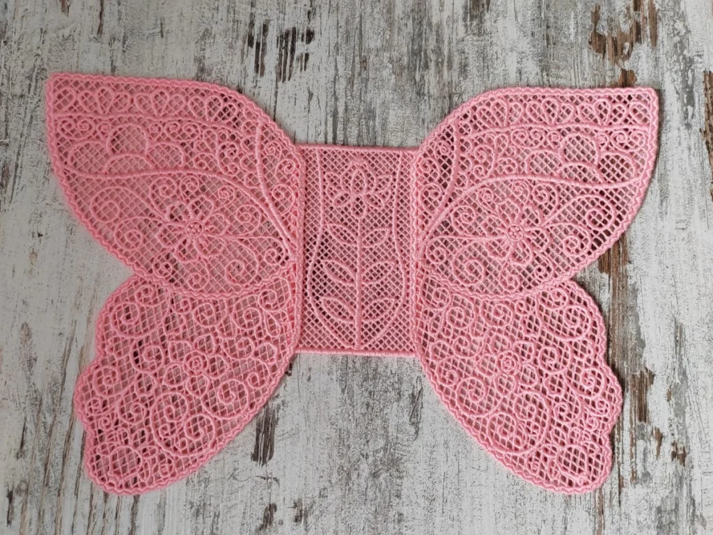 freestanding butterfly wings embroidery design