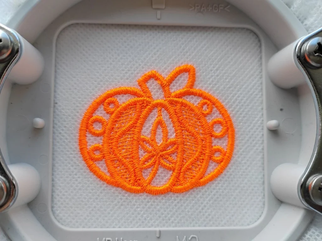 Freestanding embroidery design - small pumpkin embroidery pattern