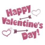 Happy Valentine's Day Embroidery Design - Love Pattern