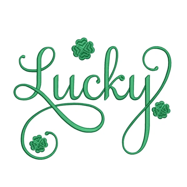 Lucky embroidery design - St Patrick's Day embroidery pattern