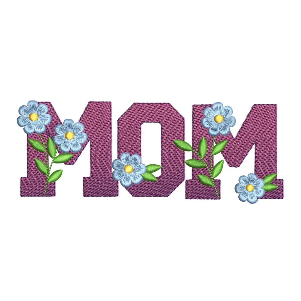 Mom embroidery design- forget me not flowers embroidery pattern