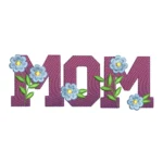 Mom Embroidery Design - Forget Me Not Flowers Embroidery