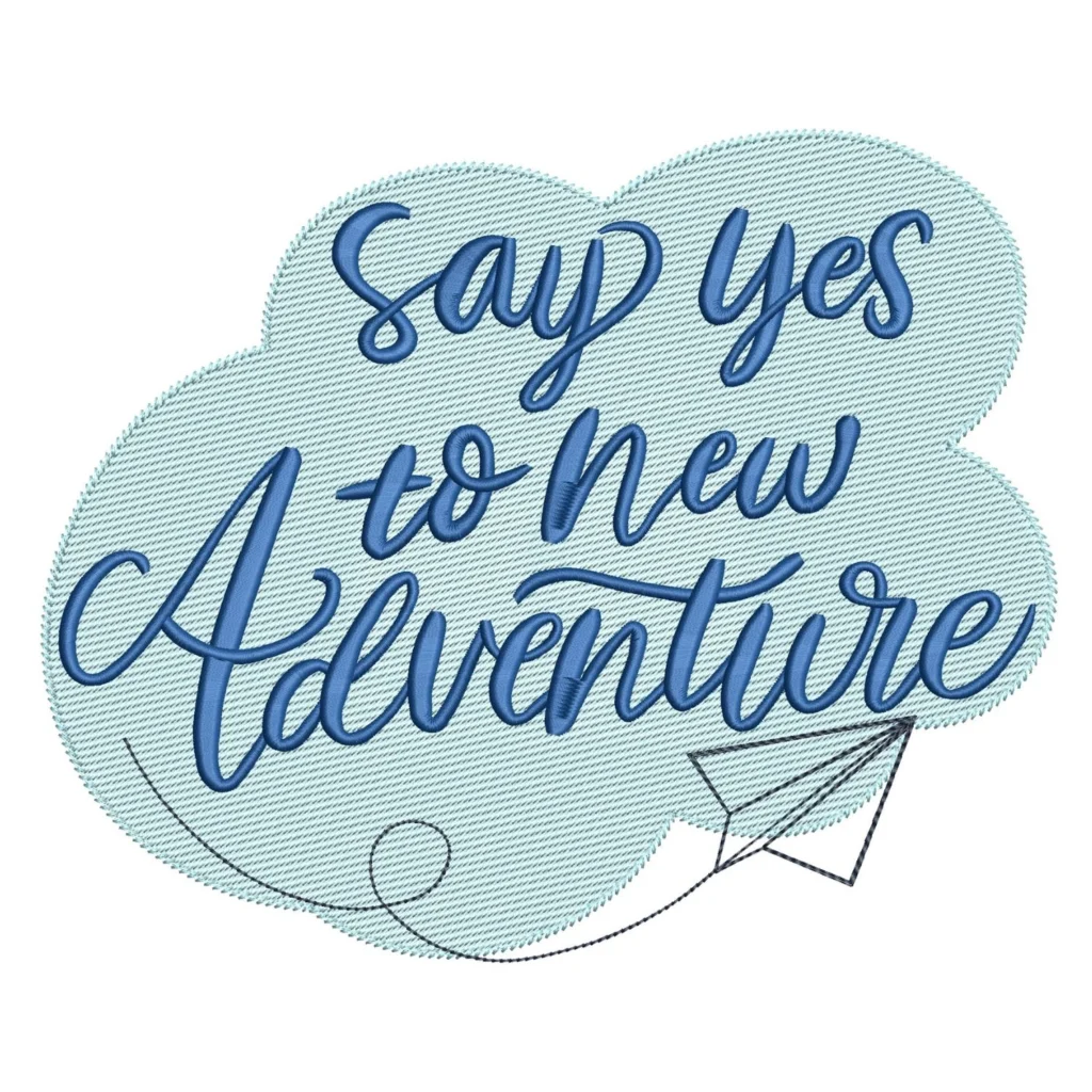 New adventure embroidery design