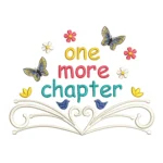 One More Chapter Embroidery Design - Book with Flowers