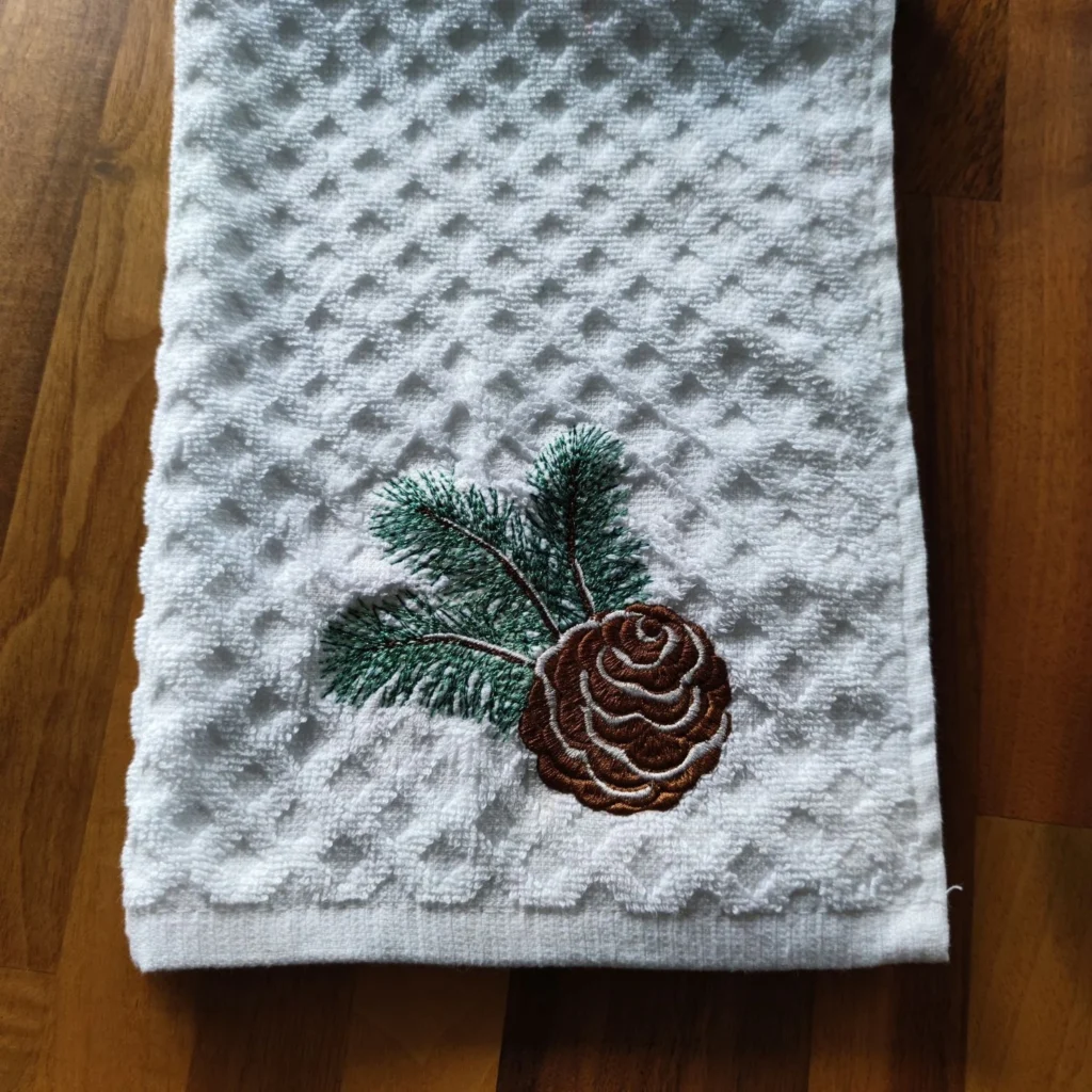 Pine cone embroidery design