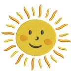 Sun Embroidery Design - Machine Embroidery Pattern