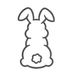Bunny Outline Embroidery Design 1 - Simple Animal Embroidery