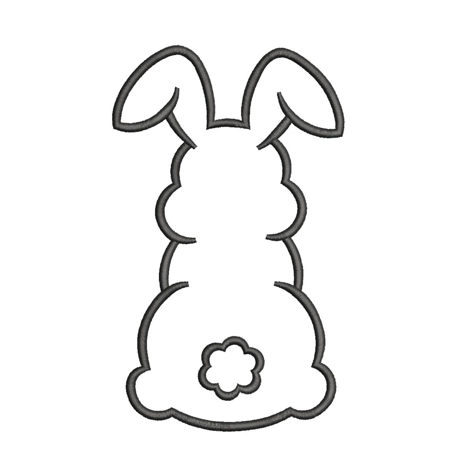 Bunny Outline Embroidery Design 1 – Simple Animal Embroidery