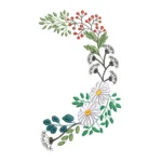 Floral Wreath Embroidery Deign 5 - Instant Download