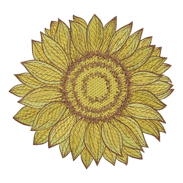 Sunflower embroidery design - flower embroidery design - nature embroidery pattern 1