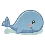 Whale Embroidery Design - Baby Whale Pattern