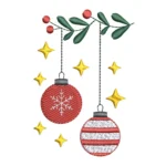 Christmas Balls Embroidery Design