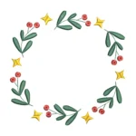 Wreath Embroidery Design 2 - Instant Download