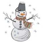 Snowman Embroidery Design - Winter Pattern