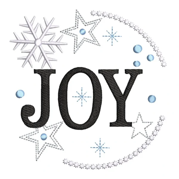Joy embroidery design