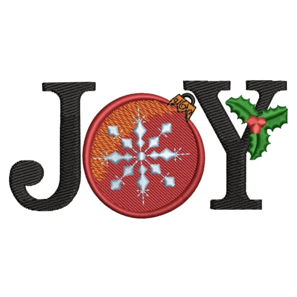 Joy embroidery design 2 Joy embroidery design 2