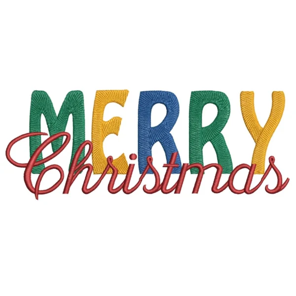 Merry Christmas embroidery design 7 Merry Christmas embroidery design 7