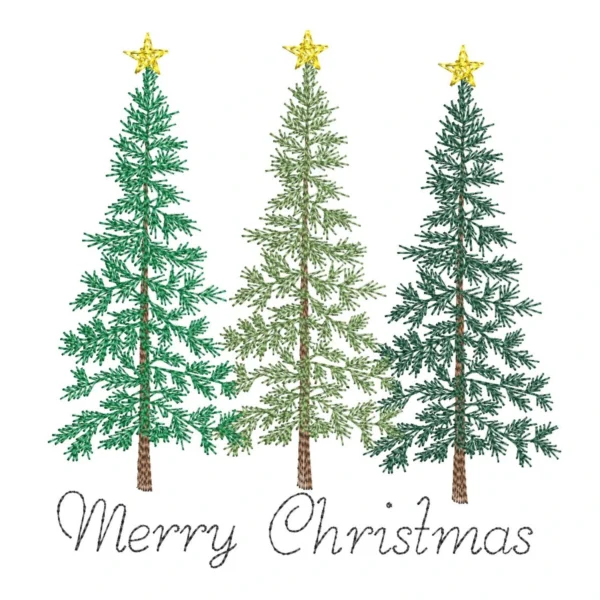 Merry Christmas embroidery design 8 - forest embroidery pattern Merry Christmas embroidery design 8 - forest embroidery pattern