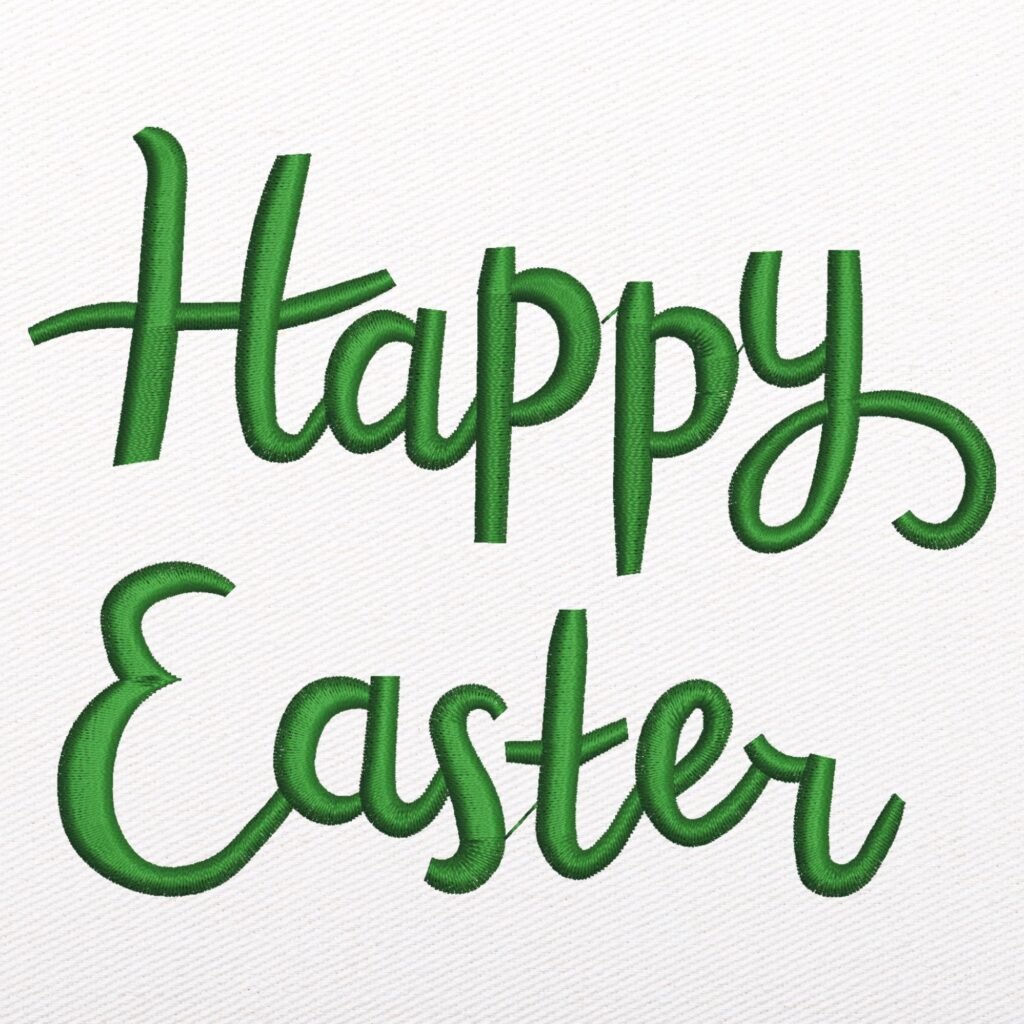 Happy Easter embroidery design