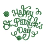 Happy St. Patrick's Day Embroidery Design