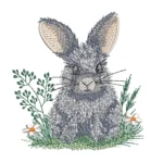 Bunny Embroidery Design - Cute Bunny Pattern