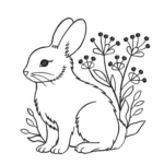 Bunny Sketch Embroidery Design 1
