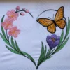 Floral heart embroidery design - wildlife embroidery pattern - machine embroidery file